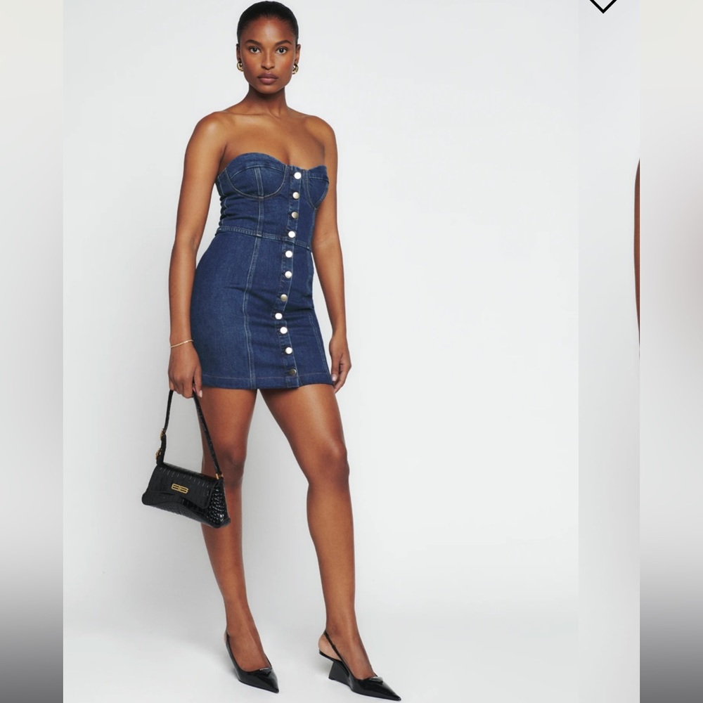 🩵Reformation Nikki Strapless Bustier Mini Dress Worn once 🩵